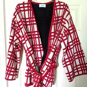 Zara Quilted kimono Jacket with tie...size small but fits me a large...NWOT